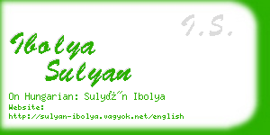 ibolya sulyan business card